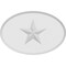 Ekena Millwork Standard Dalton Star Rosette With Beveled Edge, 7"W x 4 3/4"H x 1"P ROSP070X048X100DAL07 - alternate 3